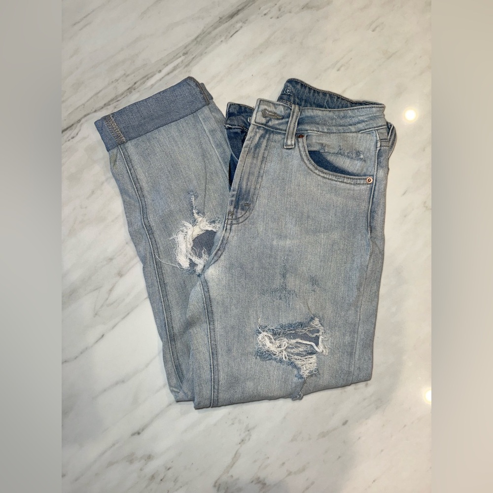 Light Blue Distressed Jeans